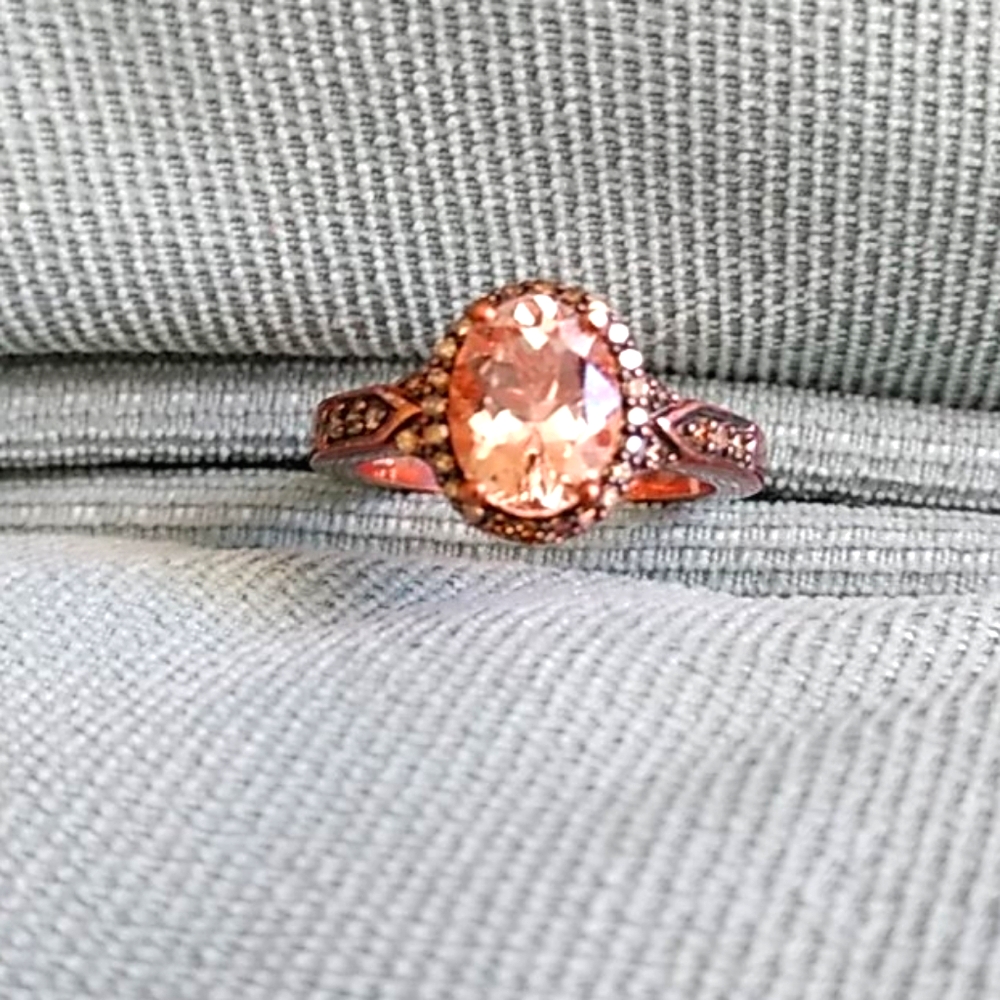 Marropino Morganite Champagne Diamond Ring